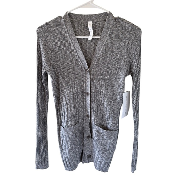 Athleta NEW Revolve Grey Ribbed Cardigan - Picture 7 of 7
